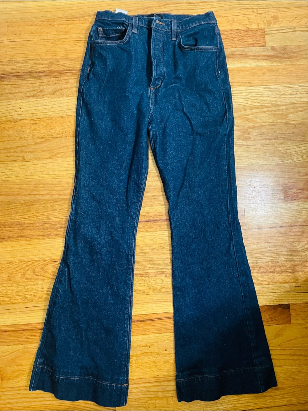 Favorite Daughter Dark Blue Flare Wide-Leg Jeans